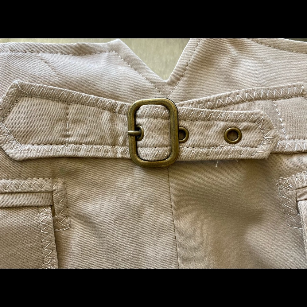 Emil Rutenberg Wide Leg Pants. Low Rise. Beige 10 - Picture 10 of 10
